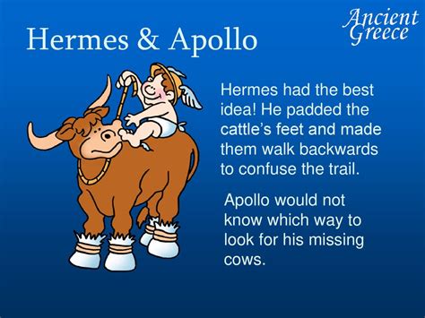 hermes and apollo's cows|is hermes a trickster god.